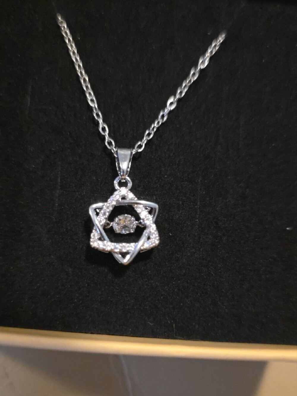 NEW Sterling Silver Star Pendant Necklace - Silver - Picture 5 of 5